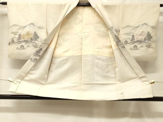 平和屋着物＃羽織　寿光織　遠山風景文　金銀糸　正絹　逸品　CABF8974in