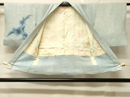 平和屋着物＃羽織　総絞り　草花文　正絹　逸品　CABF8975in