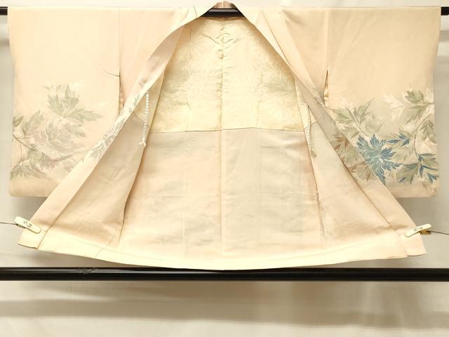 平和屋着物＃羽織　寿光織　草花文　金糸　正絹　逸品　CABF8977in