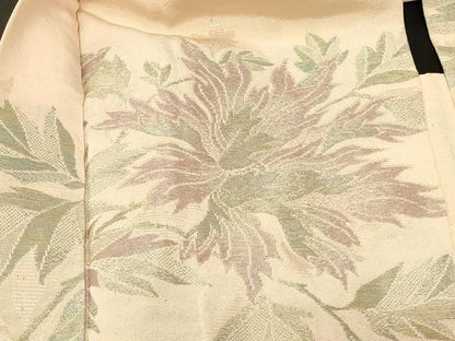 平和屋着物＃羽織　寿光織　草花文　金糸　正絹　逸品　CABF8977in