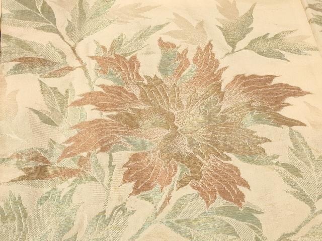 平和屋着物＃羽織　寿光織　草花文　金糸　正絹　逸品　CABF8977in