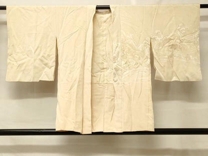 平和屋着物＃羽織　寿光織　立波文　金糸　正絹　逸品　CABF8978in