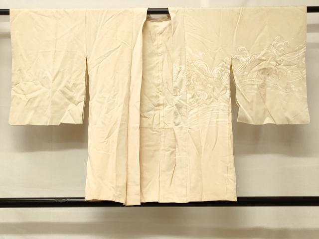 平和屋着物＃羽織　寿光織　立波文　金糸　正絹　逸品　CABF8978in