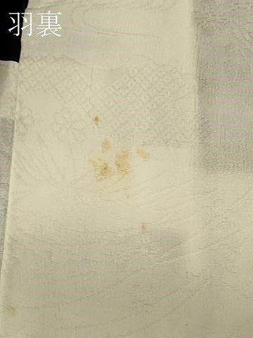 平和屋着物＃羽織　寿光織　舞菊文　黒地　金銀糸　正絹　逸品　未使用　CABF8982in