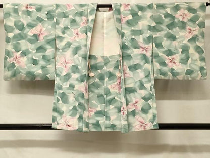 平和屋着物＃羽織　舞花文　暈し染め　正絹　逸品　CABF8983in