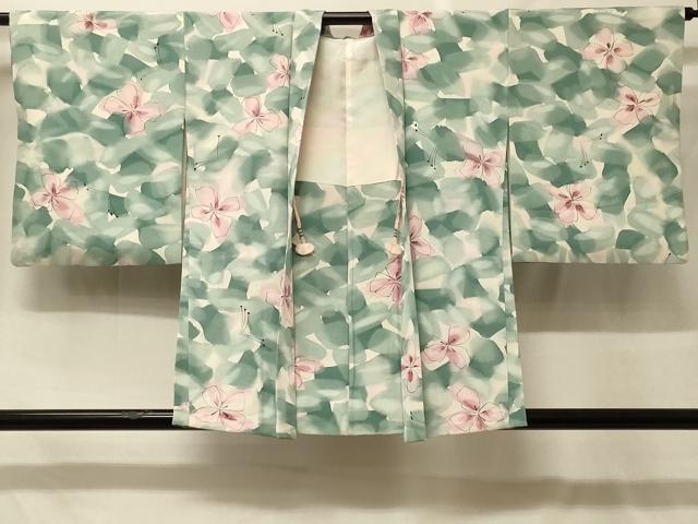 平和屋着物＃羽織　舞花文　暈し染め　正絹　逸品　CABF8983in