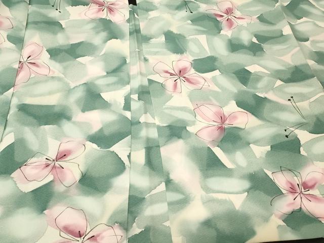 平和屋着物＃羽織　舞花文　暈し染め　正絹　逸品　CABF8983in