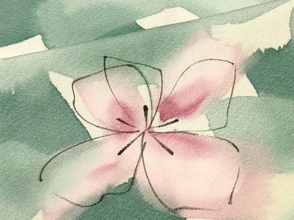 平和屋着物＃羽織　舞花文　暈し染め　正絹　逸品　CABF8983in