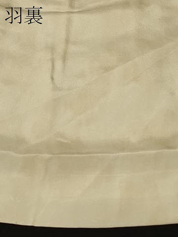 平和屋着物＃羽織　鏡裏正倉院花文　黒地　正絹　逸品　CABF8985in