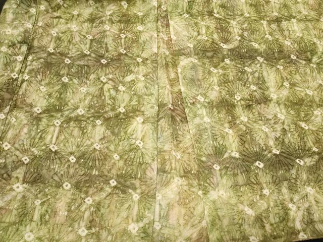 平和屋着物＃羽織　亀甲つなぎ　暈し染め　正絹　逸品　CABF8987in