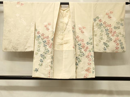 平和屋着物＃羽織　寿光織　カトレア　金糸　正絹　逸品　CABF8994in