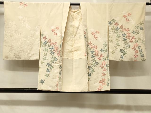 平和屋着物＃羽織　寿光織　カトレア　金糸　正絹　逸品　CABF8994in
