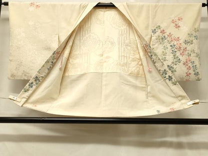 平和屋着物＃羽織　寿光織　カトレア　金糸　正絹　逸品　CABF8994in