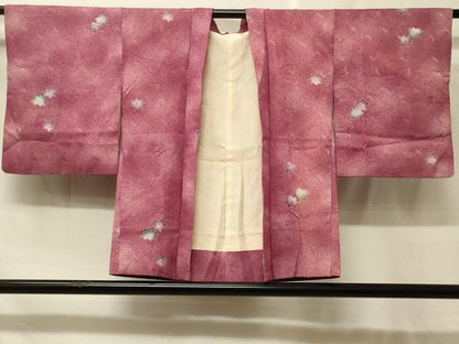 平和屋着物＃羽織　草花文　暈し染め　正絹　逸品　CABF8996in