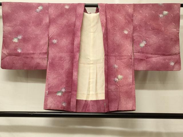 平和屋着物＃羽織　草花文　暈し染め　正絹　逸品　CABF8996in