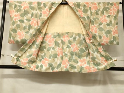 平和屋着物＃羽織　草花文　暈し染め　正絹　逸品　CABF9000in