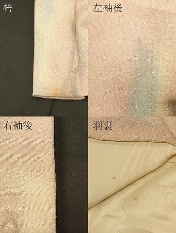 平和屋着物＃羽織　霞文　暈し染め　銀通し地　正絹　逸品　CABF9002in