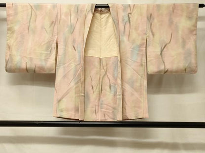 平和屋着物＃羽織　霞文　暈し染め　銀通し地　正絹　逸品　CABF9002in