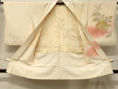 平和屋着物＃羽織　手描き　刺繍　桐　暈し染め　金彩　正絹　逸品　CABF9003in