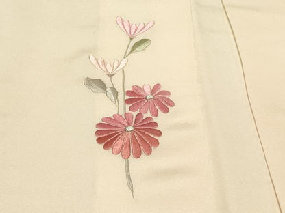 平和屋着物＃羽織　駒刺繍　総刺繍　流水草花文　暈し染め　正絹　逸品　CABF9004in