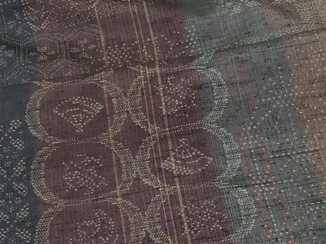 平和屋着物＃道中着　紬地　吉祥間道　正絹　逸品　未使用　CABF9005in