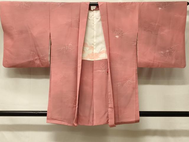 平和屋着物＃羽織　地紋起こし　枝葉文　暈し染め　正絹　逸品　CABF9007in