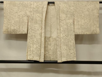 平和屋着物＃羽織　手描き　総絞り　風景草花文　正絹　逸品　CABF9009in