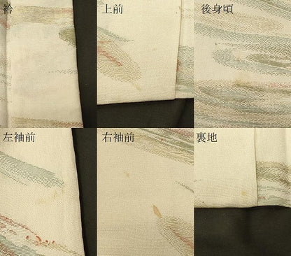 平和屋着物＃羽織　寿光織　霞文　金糸　正絹　逸品　CABF9013in