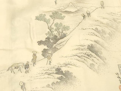 平和屋着物＃羽織　寿光織　冨嶽百景　金糸　正絹　逸品　CABF9015in