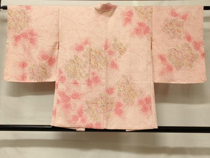 平和屋着物＃羽織　総絞り　草花文　暈し染め　正絹　逸品　未使用　CABF9016in