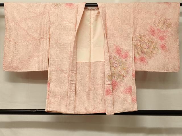平和屋着物＃羽織　総絞り　草花文　暈し染め　正絹　逸品　未使用　CABF9016in