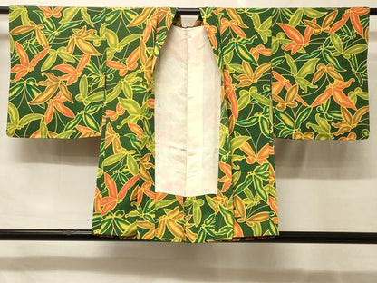 平和屋着物＃羽織　地紋起こし　草花文　正絹　逸品　未使用　CABF9020in
