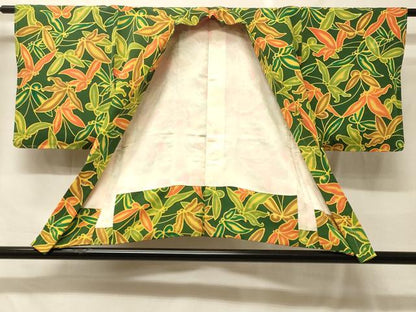 平和屋着物＃羽織　地紋起こし　草花文　正絹　逸品　未使用　CABF9020in
