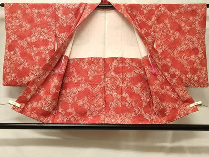 平和屋着物＃羽織　地紋起こし　舞菊文　正絹　逸品　CABF9021in