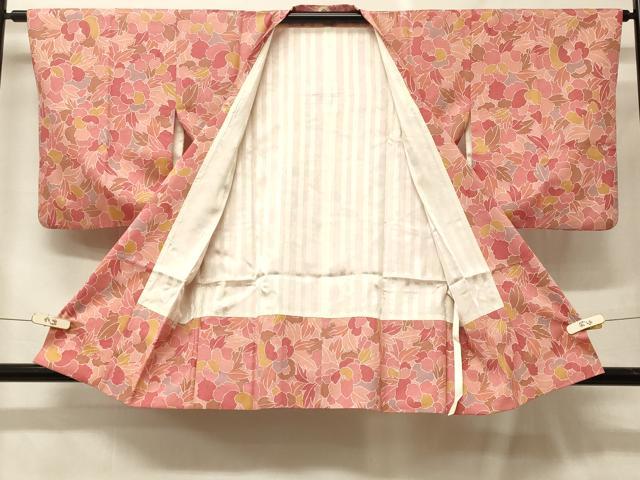 平和屋着物＃道行コート　草花文　さんび謹製　正絹　逸品　CABF9022in