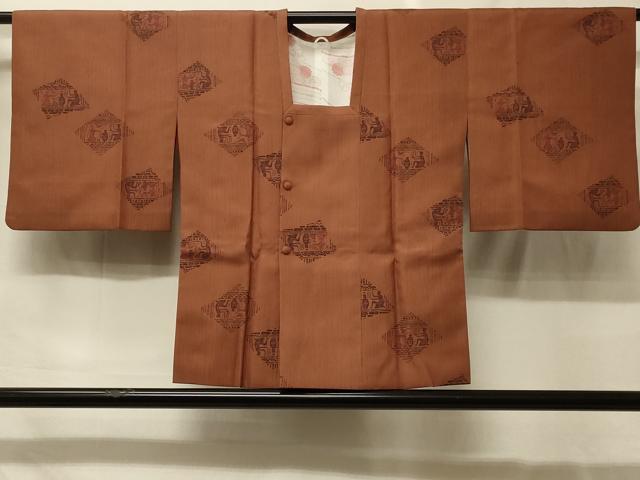 平和屋着物＃道行コート　エジプト壁画文様　洗える着物　CABF9024in