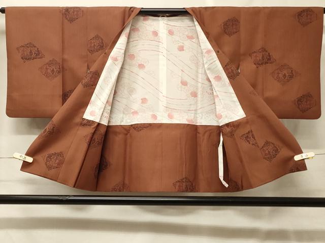 平和屋着物＃道行コート　エジプト壁画文様　洗える着物　CABF9024in