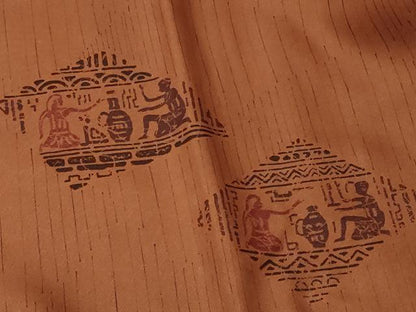 平和屋着物＃道行コート　エジプト壁画文様　洗える着物　CABF9024in