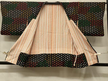 平和屋着物＃道行コート　絞り　鹿の子文様　正絹　逸品　CABF9025in