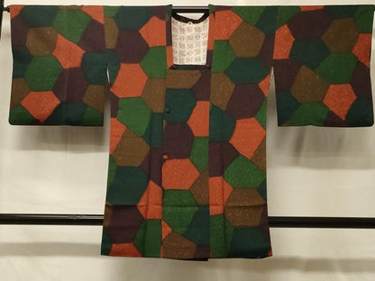 平和屋着物＃道行コート　切嵌文　正絹　逸品　CABF9026in
