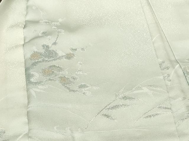 平和屋着物＃羽織　寿光織　流水草花文　金銀糸　正絹　逸品　CABF9029in