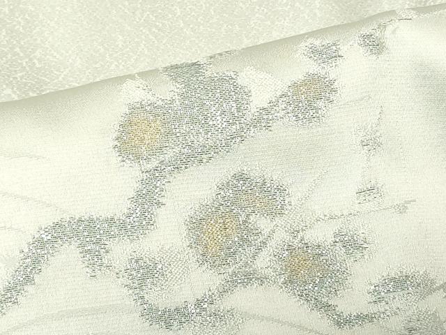 平和屋着物＃羽織　寿光織　流水草花文　金銀糸　正絹　逸品　CABF9029in