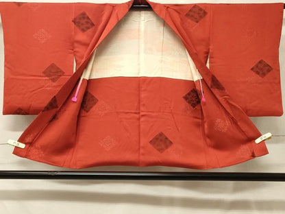 平和屋着物＃羽織　地紋起こし　花菱文　暈し染め　正絹　逸品　CABF9030in