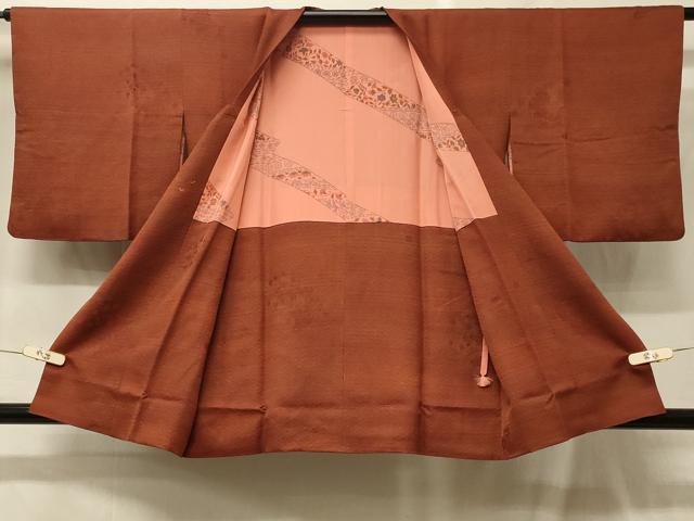 平和屋着物＃道行コート　草花地紋　正絹　逸品　CABF9031in