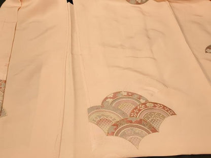 平和屋着物＃羽織　寿光織　吉祥花青海波　正絹　逸品　未使用　CABF9043in