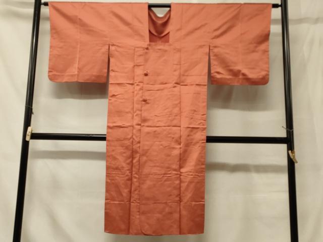 平和屋着物＃道行コート　雨コート　単衣　縞　ロング丈　正絹　逸品　CABF9049in
