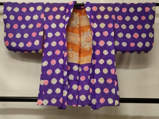平和屋着物＃羽織　絞り　丸文　正絹　逸品　CABF9057in