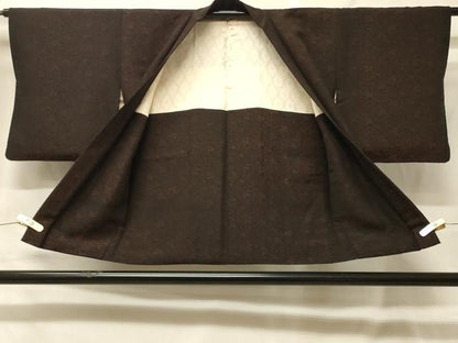 平和屋着物＃羽織　寿光織　乱菊　黒地　金銀糸　正絹　逸品　CABF9059in