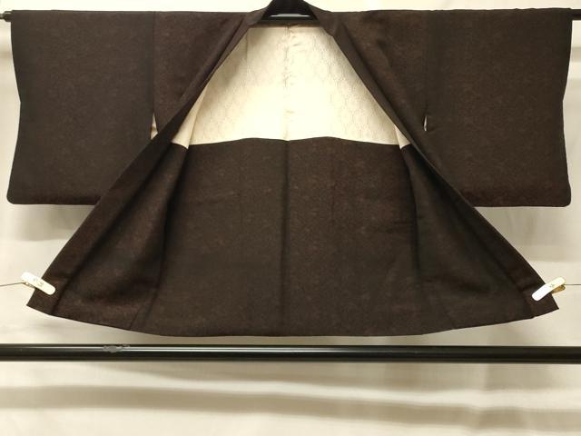 平和屋着物＃羽織　寿光織　乱菊　黒地　金銀糸　正絹　逸品　CABF9059in