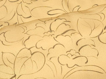 平和屋着物＃羽織　手描き　草花文　正絹　逸品　CABF9062in